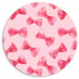 Strikken - Aquarel - Roze Wandcirkel kunststof plaat 5mm dik klein 188 -3d