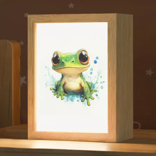 Kikker - Groen - Water - Dieren Light Box met kabel klein -zzz_3d_website