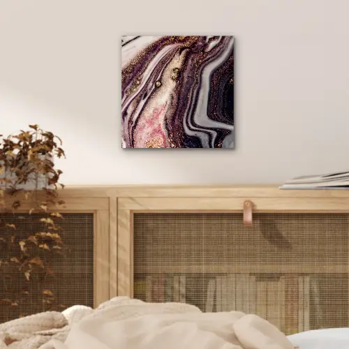 Marmer - Roze - Goud - Glitter - Marmerlook aluminium wit klein -sfeer3