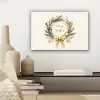Kerstkrans - Kerst - Goud - Beige canvas 2cm klein -sfeer6