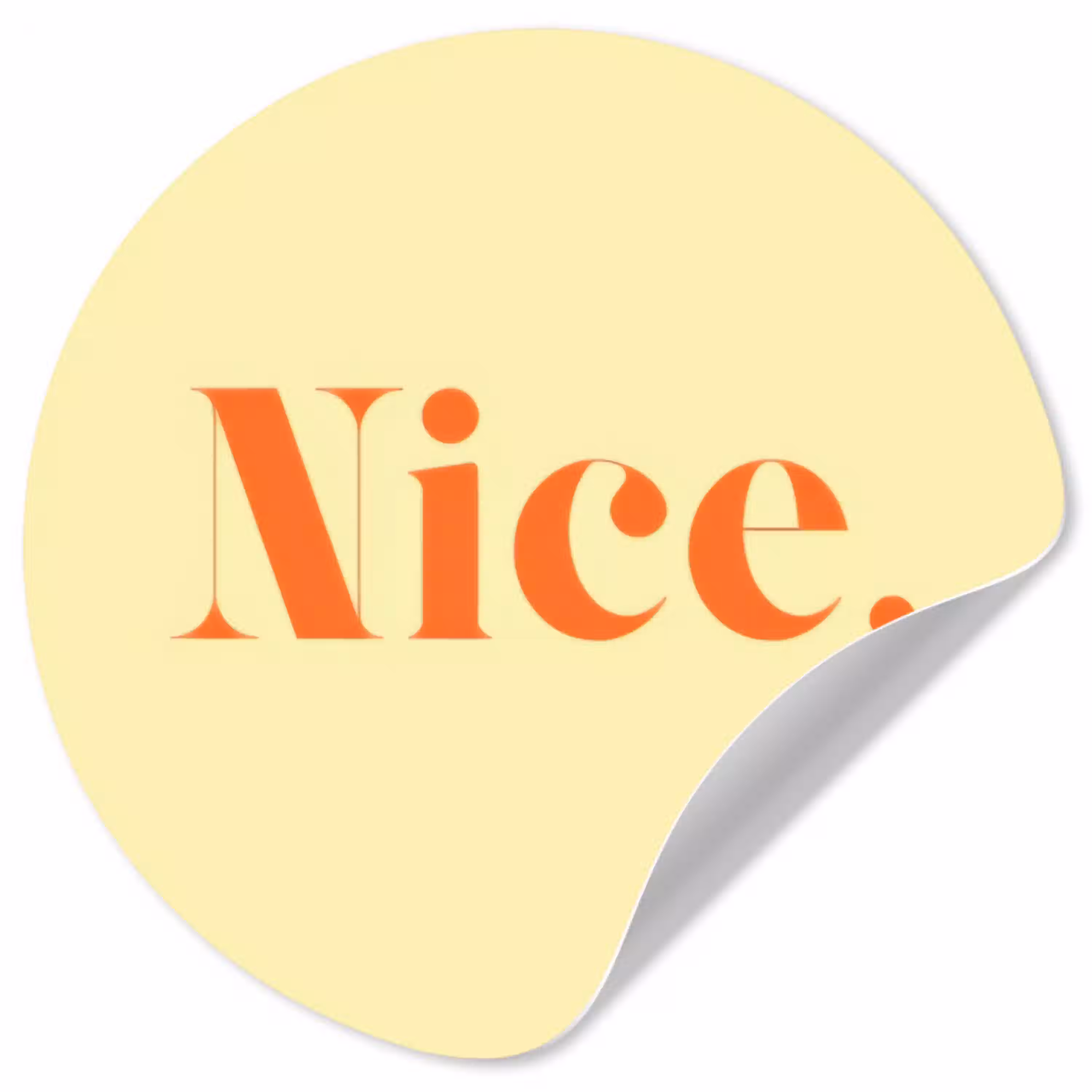 Nice - Oranje - Geel - Minimalistisch Wandcirkel behangsticker klein -3d