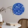 Bubbels - Patroon - Blauw Wandcirkel behangsticker klein -sfeer3