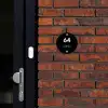 Zwart met stippen - Modern Naambord Rond klein -sfeer1-rond-XS