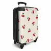 Beige achtergrond met patroon van grote kersen NBS - Handbagage koffer - Unisex middel -productfoto_3d