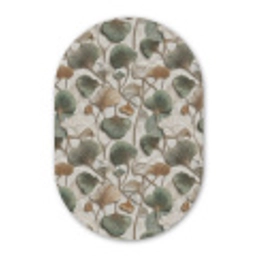 Elegant - Bladeren - Groen Wandcirkel Ovaal Forex klein 630 -3d