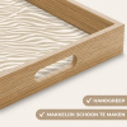 Zebra - Patroon - Beige Dienblad Rechthoek middel 911 -USP_HandgreepNL
