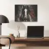 Paard - Dieren - Zwart - Luxe - Modern PET vilt klein -sfeer5
