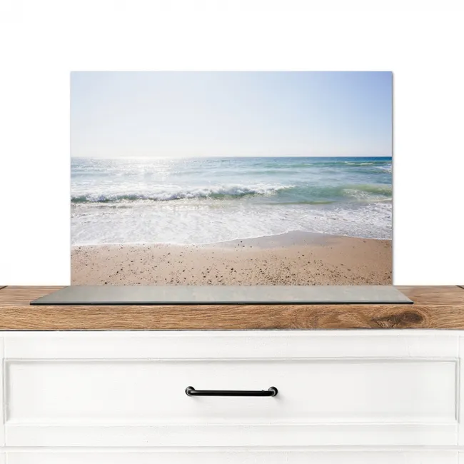 Strand - Water - Turquoise Spatscherm Aluminium klein -3d_zonderpan