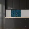 Visgraatmotief - Tegels - Diepblauw keuken achterwand 2 middel 865 -sfeer1