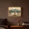 Boom - Abstract - Bruin - Goud - Industrieel Light Box met batterij (Wandlamp) middel -sfeer4