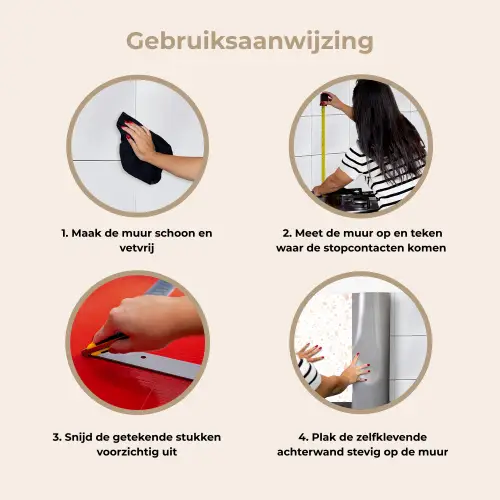 Terrazzo -  Patroon - Wit - Perzik keuken achterwand 2 middel 871 -gebruiksaanwijzing_NL