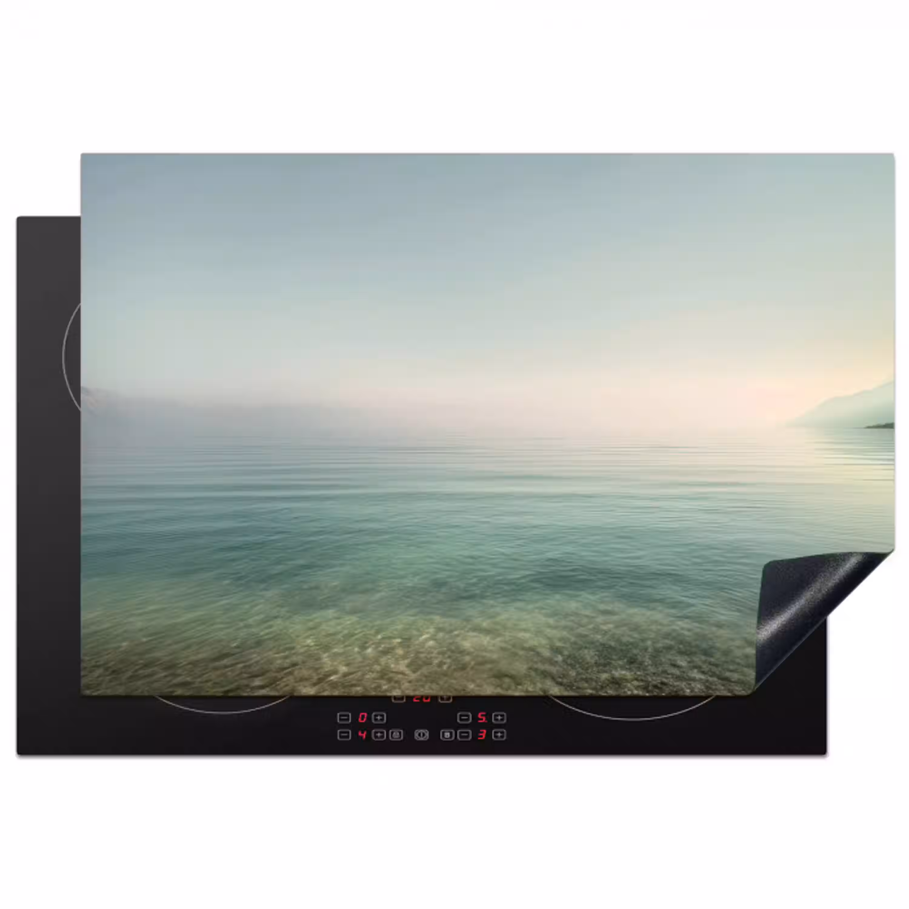 Zee - Horizon - Blauw - Mist Inductie beschermer vinyl 3mm klein -3d