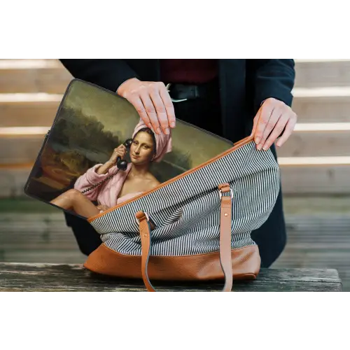 Mona - Klassiek - Roze laptophoes neopreen klein -tas
