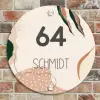 Abstract - Stippen - Modern Naambord Rond klein -sfeer2