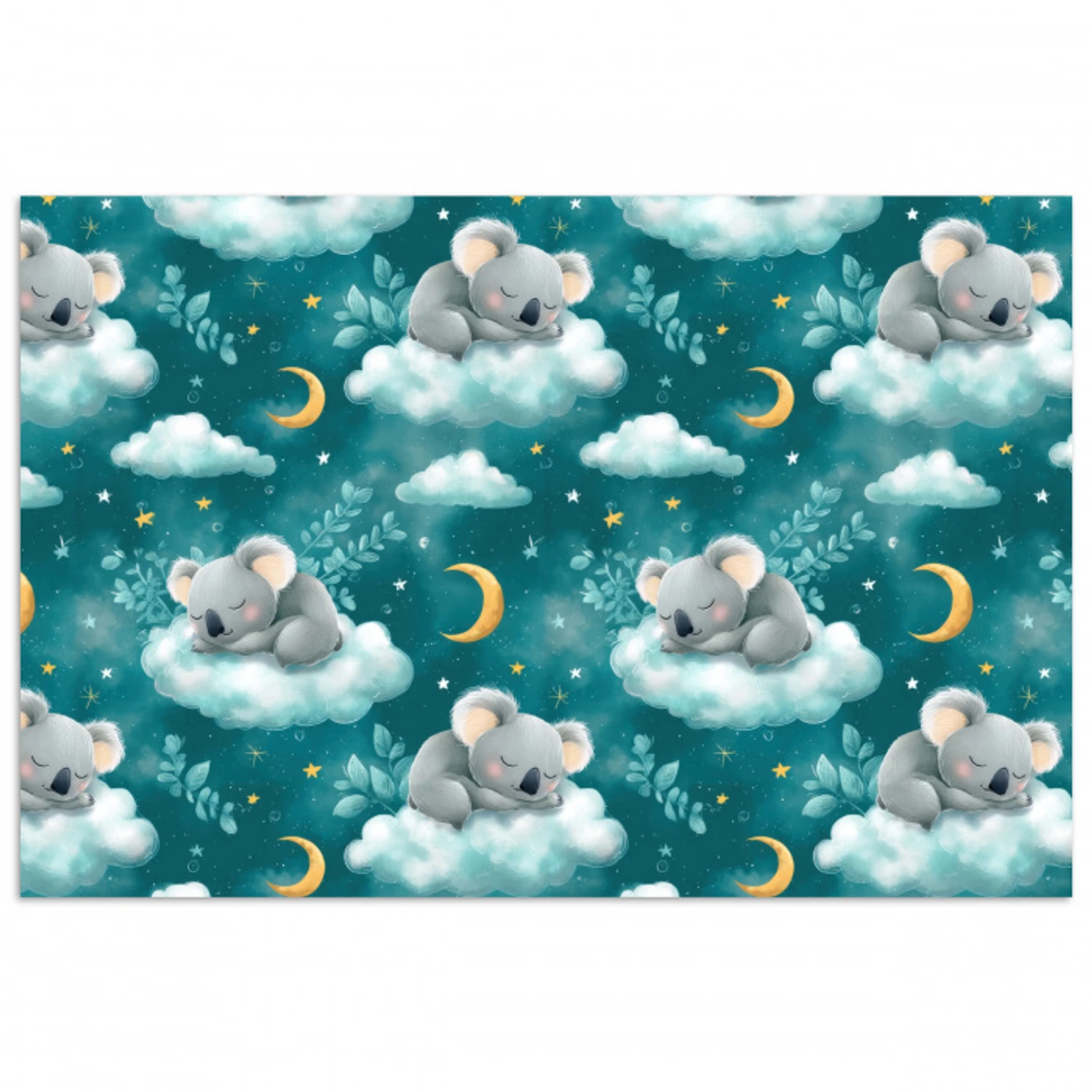 Koala's - Betoverend - Blauw poster papier klein 62 -3d