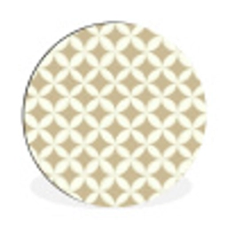 Symmetrisch - Motief - Beige Wandcirkel aluminium klein 190 -3d