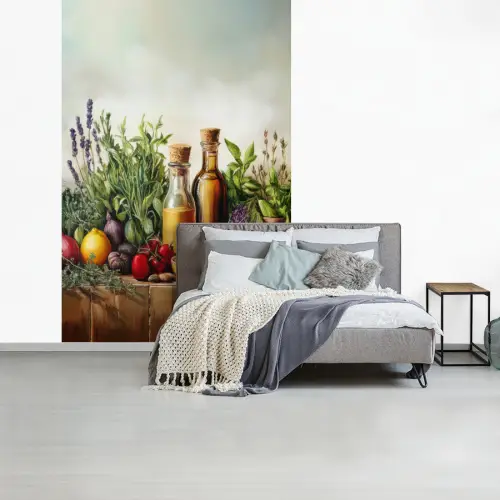 Stilleven - Kruiden - Specerijen - Fruit - Kleurrijk fotobehang vinyl groot -slaapkamer