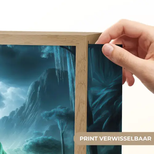 Dino - Jongens - Groen - Blauw - T-Rex Light Box met batterij (Wandlamp kind) middel -USP_websiteprintNL