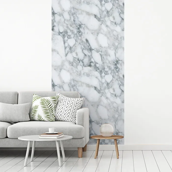 Mozaïek - Marmer - Wit - Onregelmatig fotobehang vinyl groot 64 -woonkamer