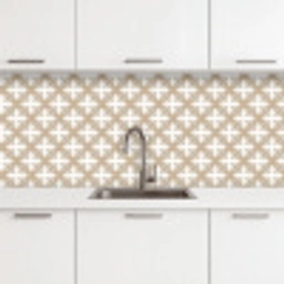 Patroon - Symmetrisch - Beige keuken achterwand 2 middel 871 -3d