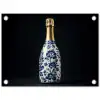 Champagne - Bloemen - Goud - Chique tuinposter los doek klein -3d