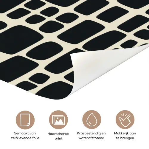 Modern - Organisch - Zwart deurposter klein 289 -closeup_NL