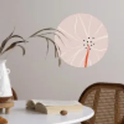 Bloemen - Abstract - Pastel Wandcirkel behangsticker klein -sfeer3