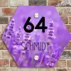 Lavendel - Modern Naambord Hexagon klein -sfeer2