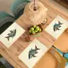 Gestreept - Donkerblauw - Rugvin - Vis Placemat vinyl groot -zzsfeer5_Kitchenyeah-website