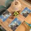 Zeilschip - Huizen - Kade - Zee Placemat vinyl groot -zzsfeer5_Kitchenyeah-website