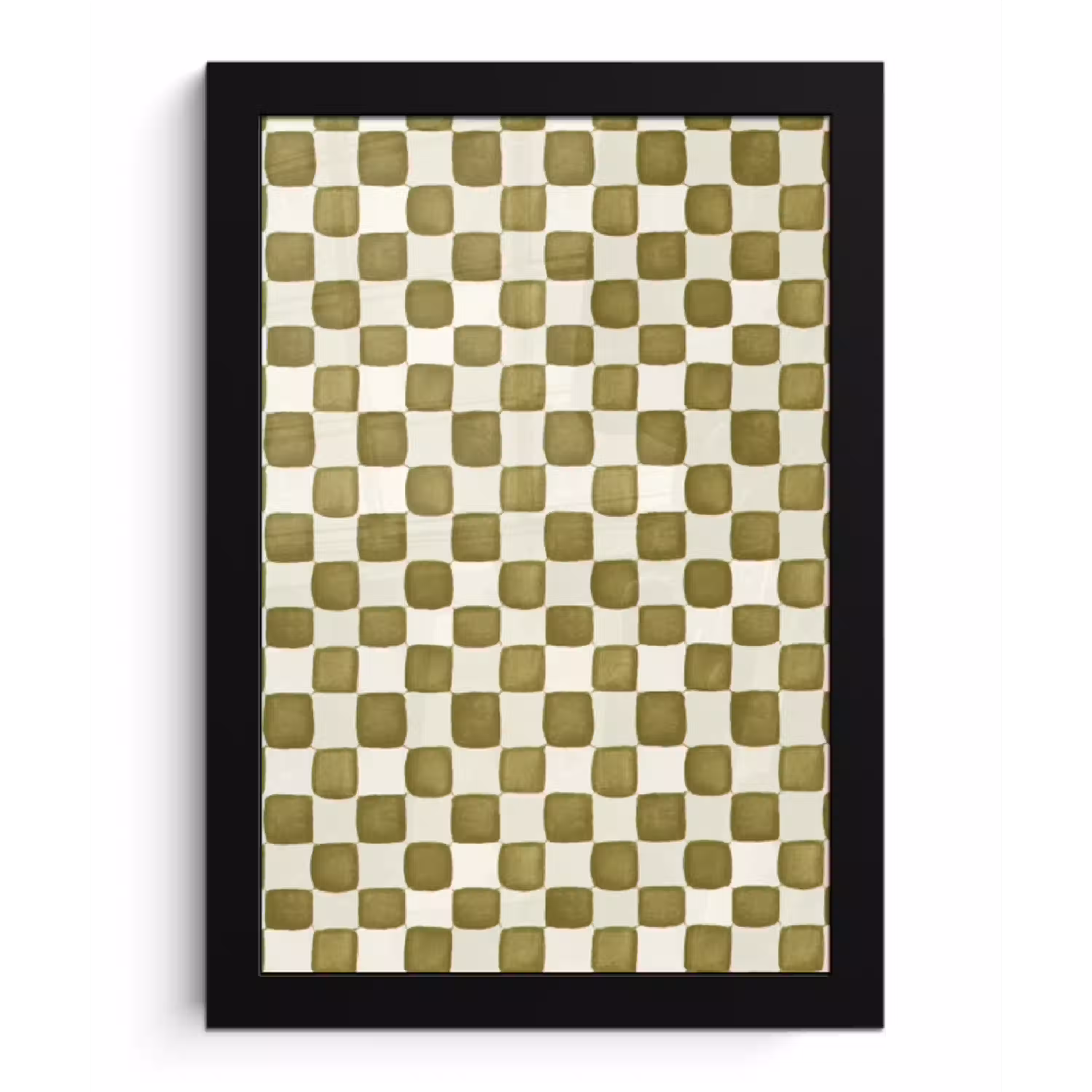 Schaak - Patroon - Groen fotolijst zwart zonder passe partout klein 224 -3d