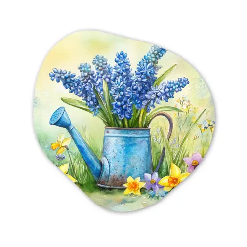 Gieter - Lavendel - Bloesems Wandcirkel Organisch Forex 3mm klein -3d