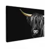 Schotse hooglander - Goud - Vacht - Dieren - Koe Tuinposter op houten frame 2 cm dik klein -3d
