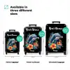 Dolfijn te Midden van Graffiti Bloemen NBS - Handbagage koffer - Kinderen Unisex middel zzzzzzVergelijking_3EN