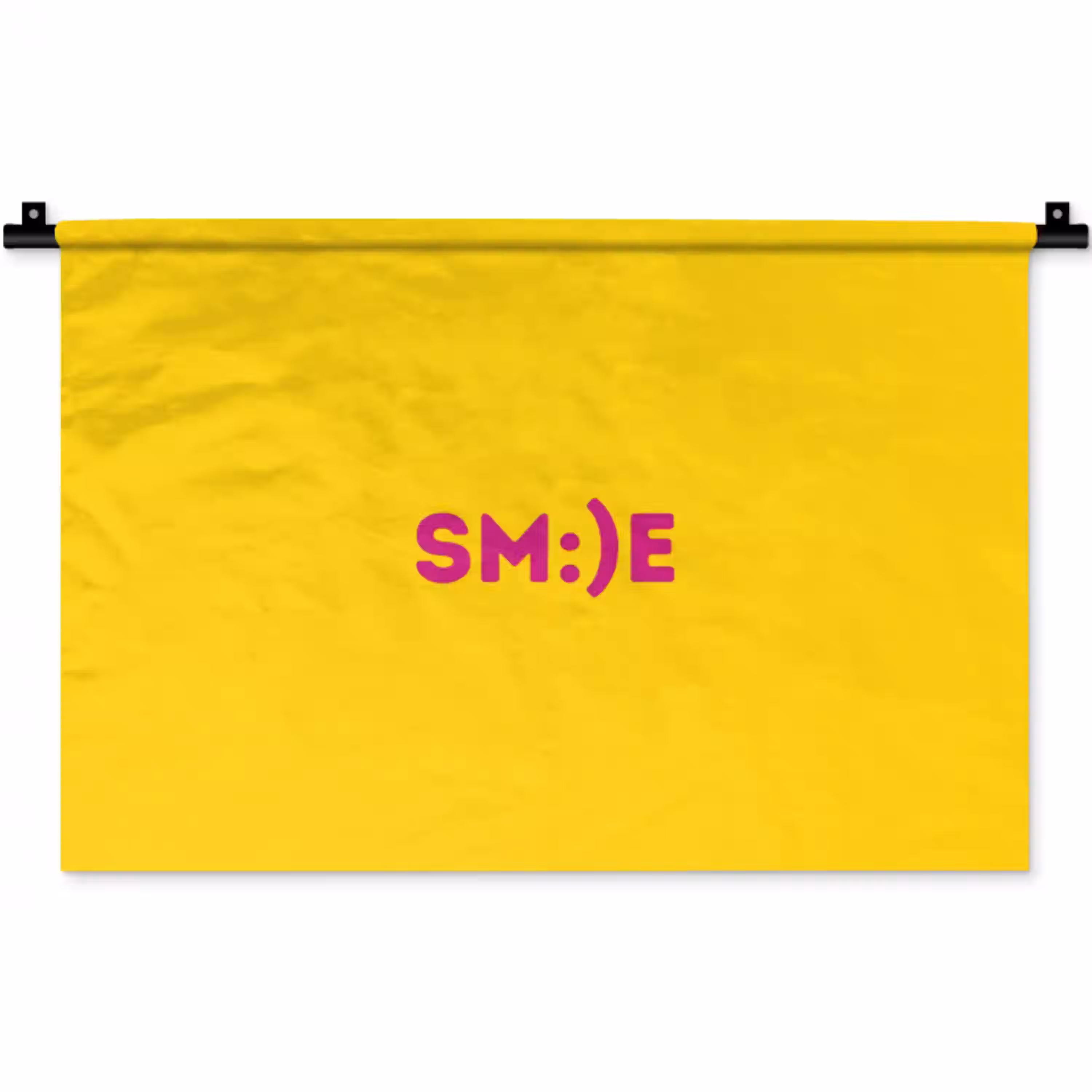 Smile - Roze - Geel Wandkleed katoen klein -zz3d