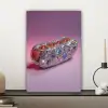 Hotdog - Steentjes - Glitters - Paars canvas 2cm klein -sfeer6