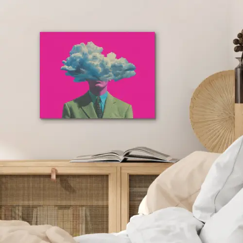 Man - Pak - Wolk - Roze PET vilt klein -sfeer3