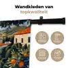 Huizen - Mozaïek - Sinaasappelbomen - Zee Wandkleed katoen klein -sfeer2