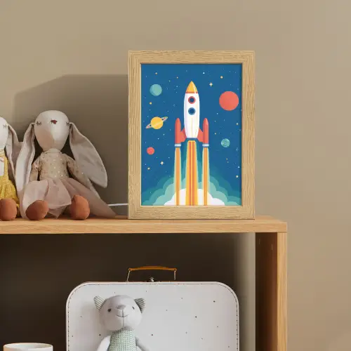 Raket - Planeten - Ruimte Light Box met kabel klein -sfeer2_kind