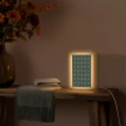 Geometrisch - Elegant - Groen Light Box met kabel (Tafellamp) klein 925 -sfeer4