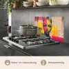 Vrouwengezicht - Krantenpapier - Abstract - Roze keuken achterwand spatscherm klein -usp_NL