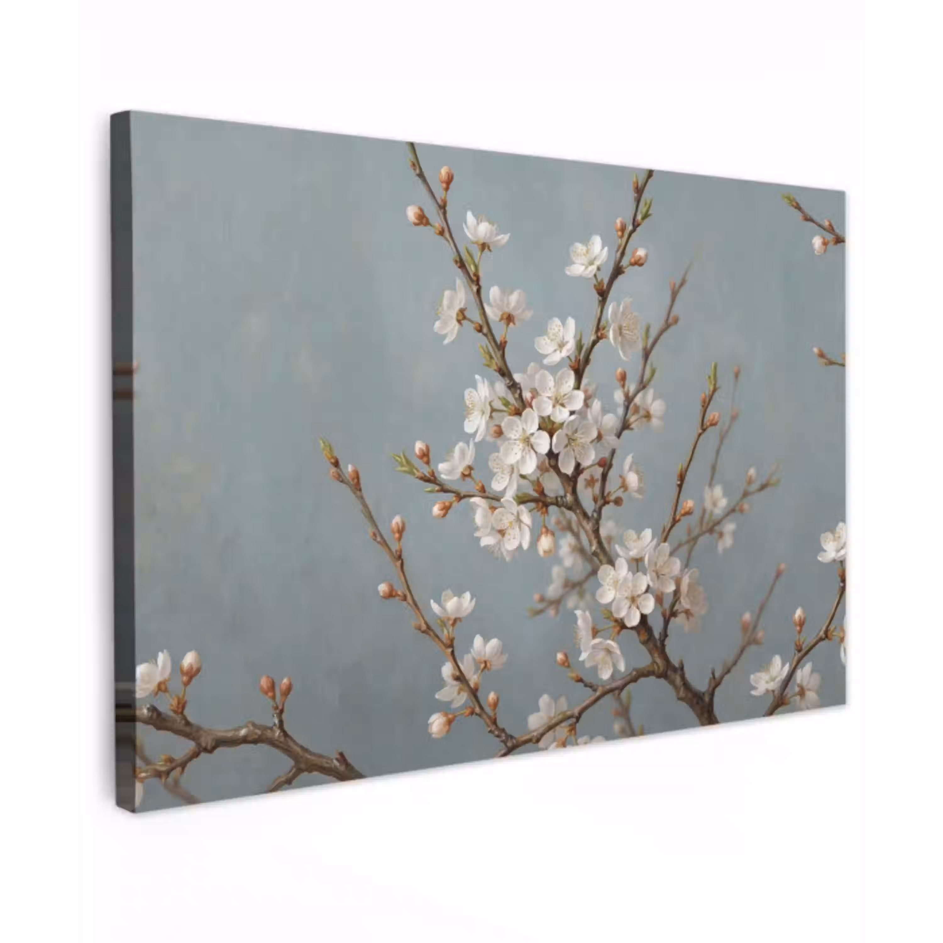 Botanisch - Stilleven - Blauw Tuinposter op houten frame 2 cm dik klein -3d