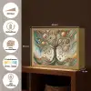 Levensboom - Boom - Abstract - Modern Light Box met batterij (Wandlamp) middel -USP_websiteoverzichtNL