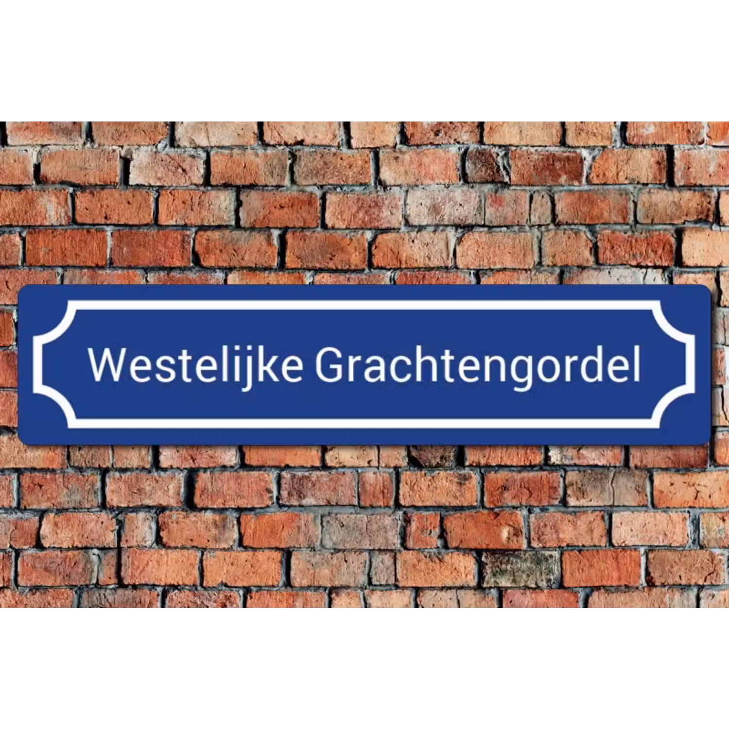 Straatnaambord blauw - Traditioneel
