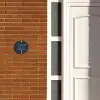 Effen blauw - Sierlijk Naambord Rond klein -sfeer3-rond-XS
