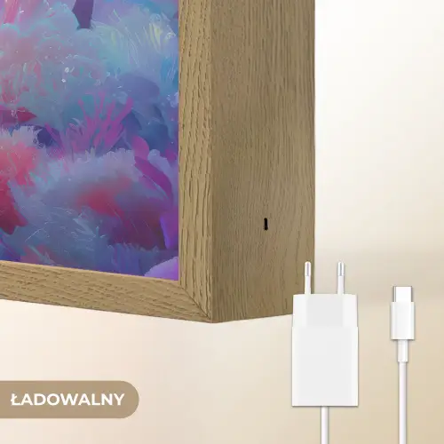 Zeemeerminnenstaart - Koraal - Water Light Box met batterij (Wandlamp kind) middel -USP_websiteoplaadbaarNL