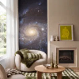 Kosmos - Sterrenstelsel - Donker Behang Vinyl klein -sfeer2