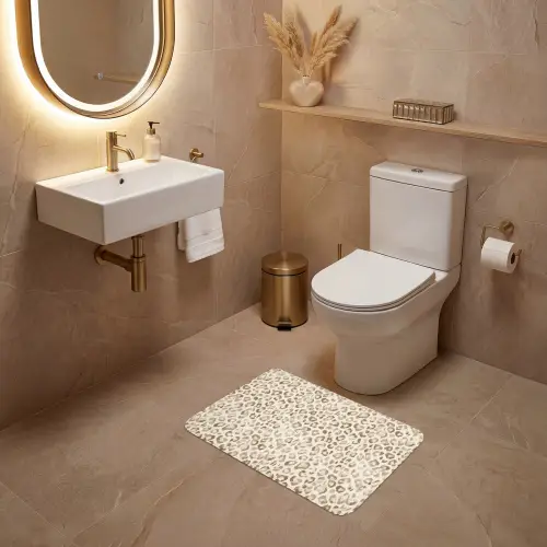 Luipaard - Klassiek - Beige WCmat klein 1009 -sfeer3