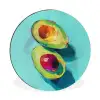 Avocado - Groen - Pit - Schaduw Wandcirkel aluminium klein -3d