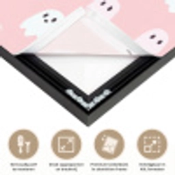 Spookjes - Patroon - Roze Textielframe zwart klein 947 -USP_feed_closeupNL